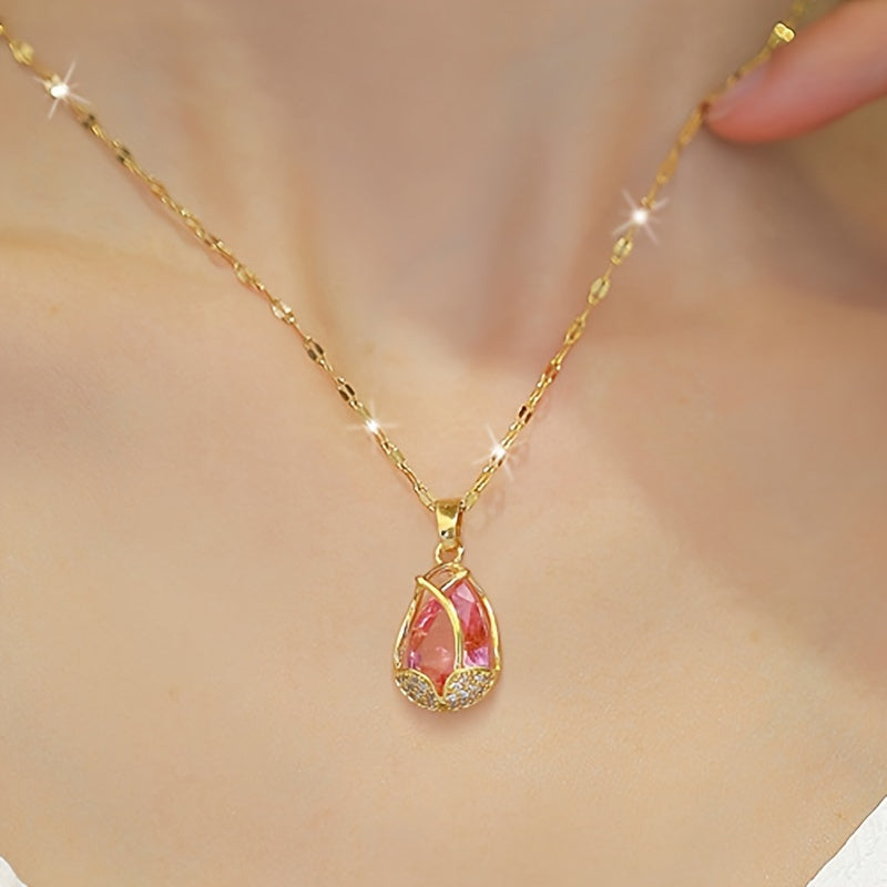 Collar de Circonita Flor Tulipán™