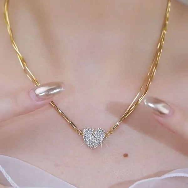 Collar de Corazón Magnético con Diamantes®