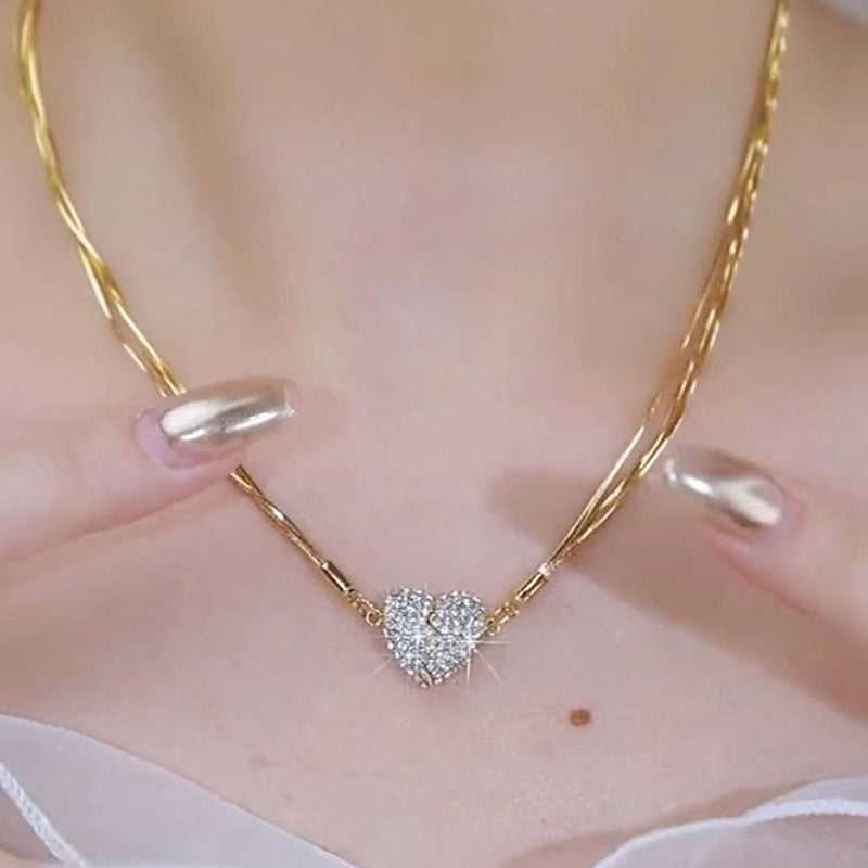 Collar de Corazón Magnético con Diamantes®