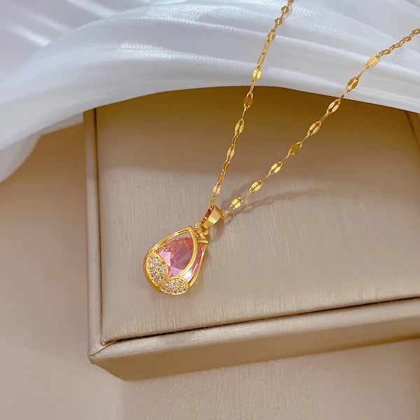 Collar de Circonita Flor Tulipán™