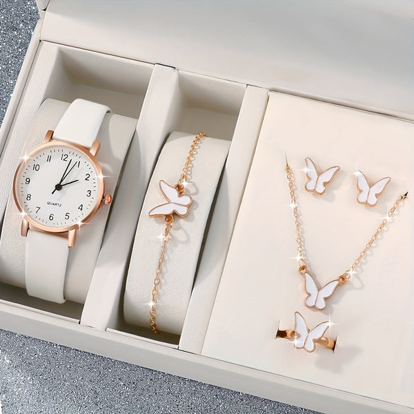 SET DE JOYERÍA MARIPOSA + RELOJ X6 UNIDADES™