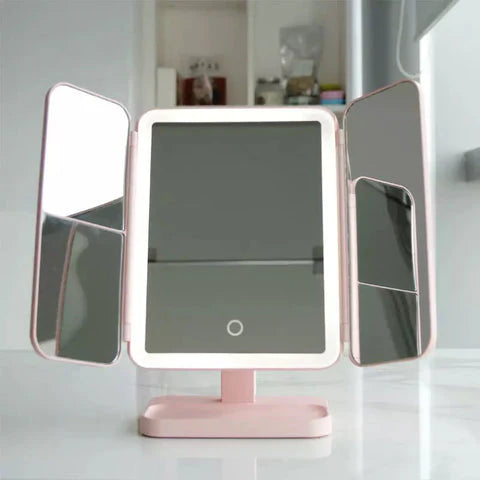 Espejo Maquillaje LED 3 Pliegues - LuxMirror®
