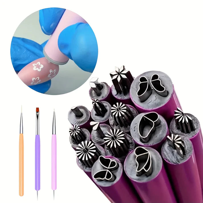 Bolígrafos para Estampar Diseños en las Uñas™ x6 piezas