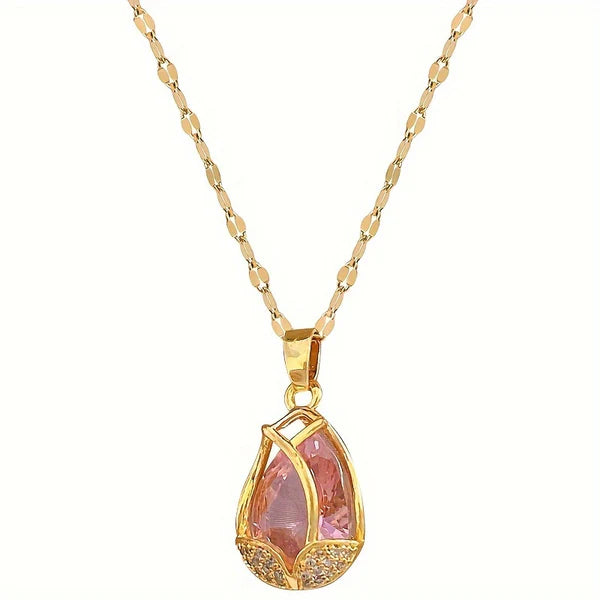 Collar de Circonita Flor Tulipán™