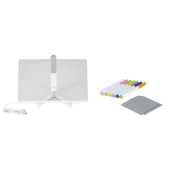 Tablero Mágico LED Personalizable + Lapiceros de Colores